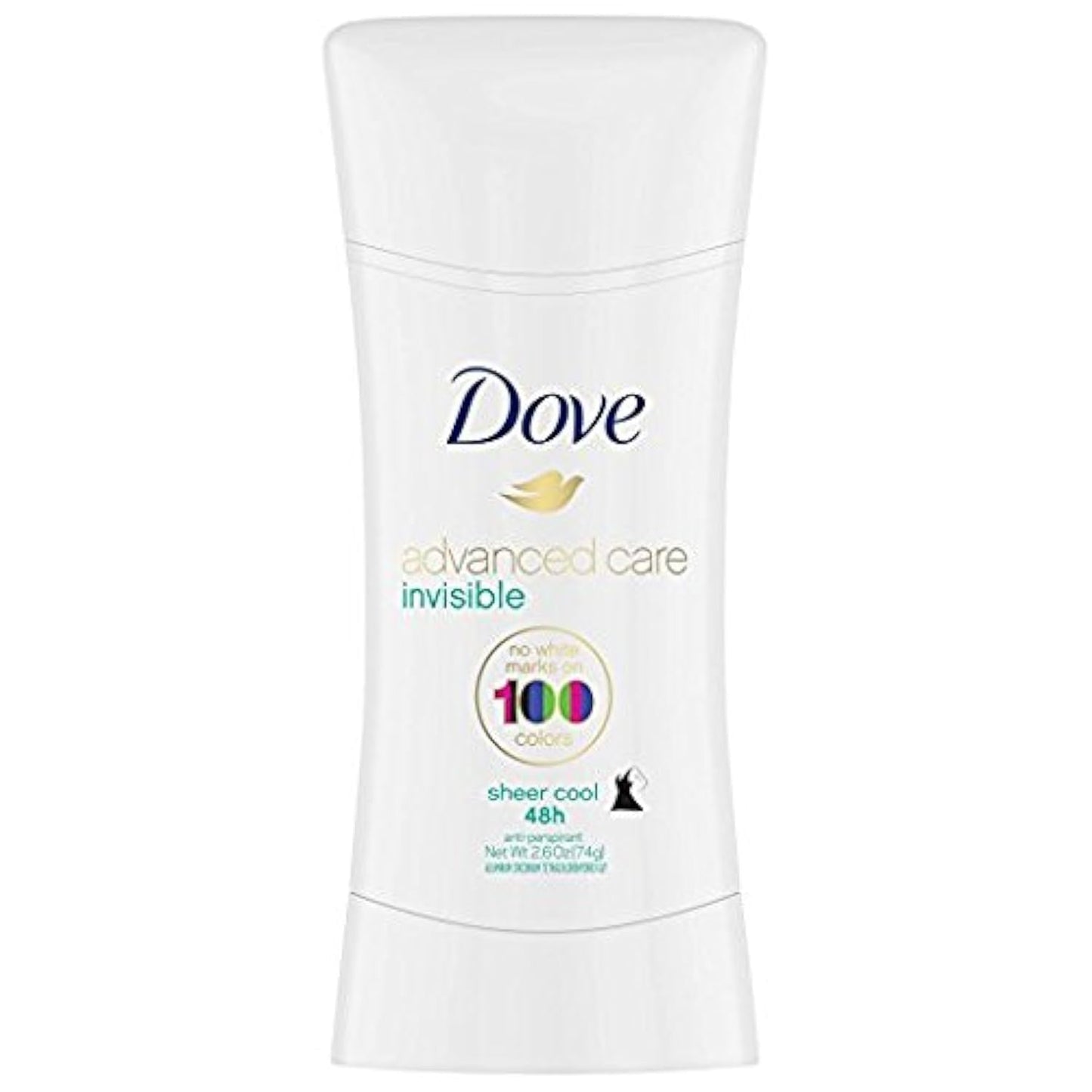 Dove Advanced Care Invisible Antiperspirant – Sheer Cool, 2.6 oz (Pack of 2)