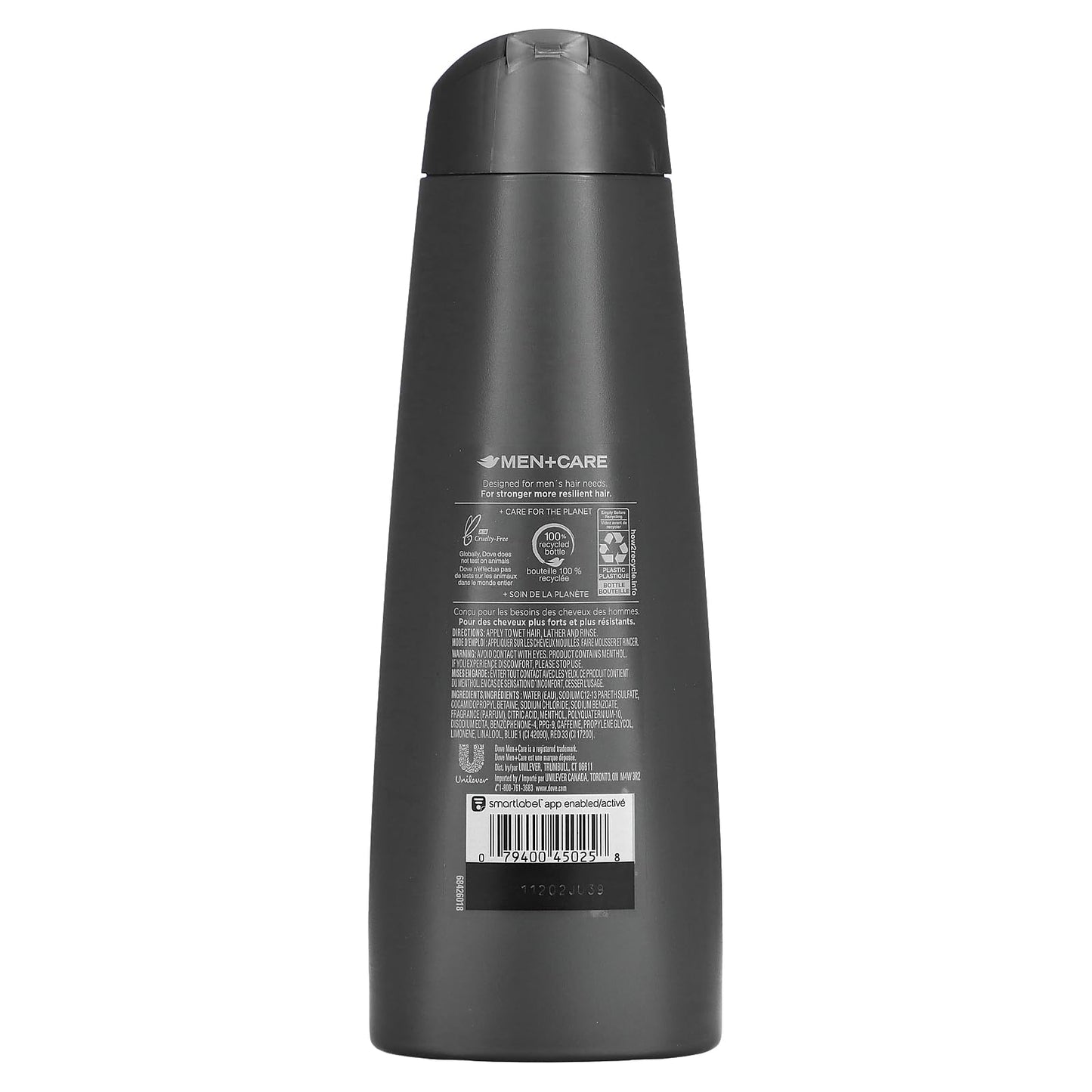 Dove Men+Care Fortifying Shampoo – Cooling Relief with Icy Menthol – 12 oz Bottle (355 mL)
