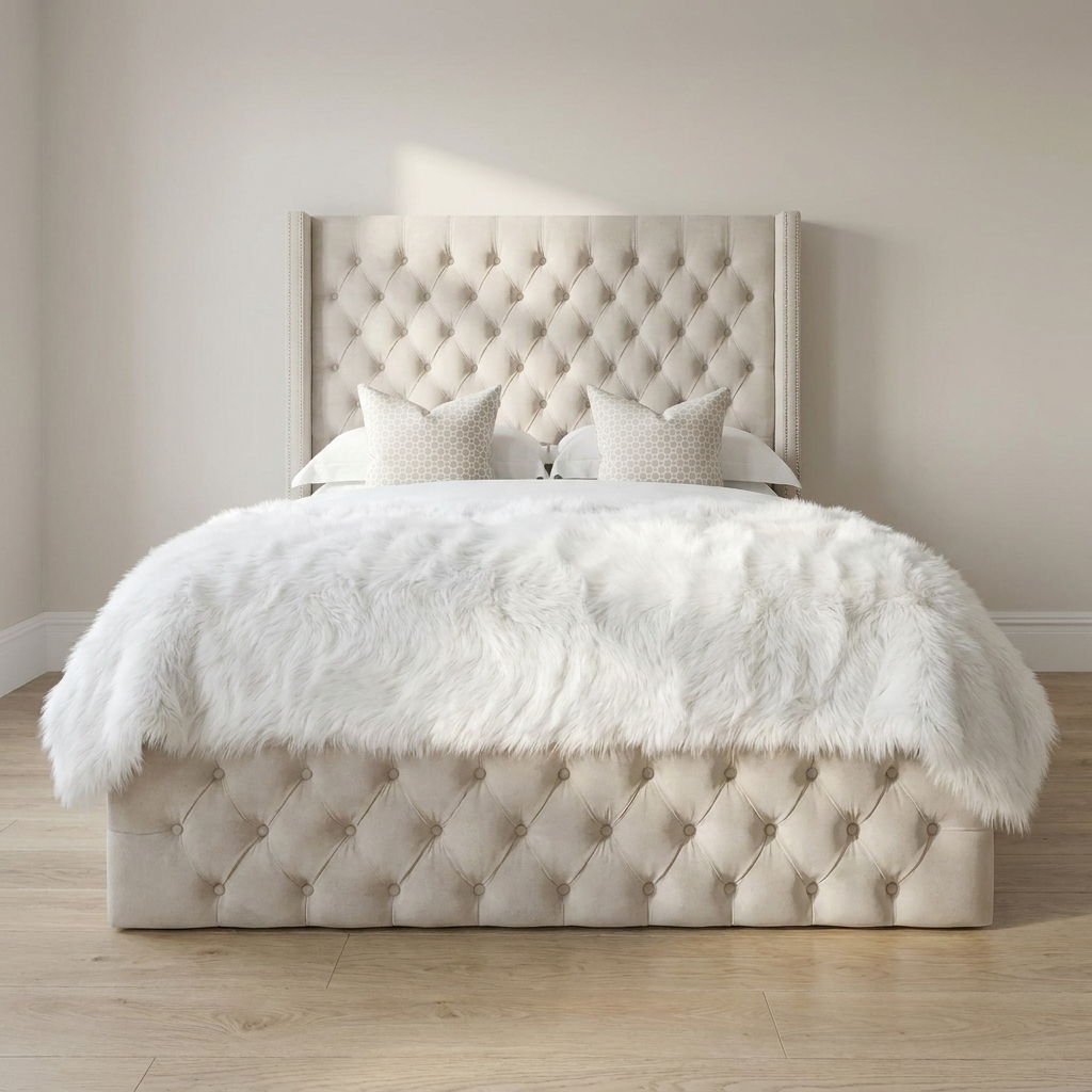 The Bella Wingback Bed 'UK Fully Upholstered'