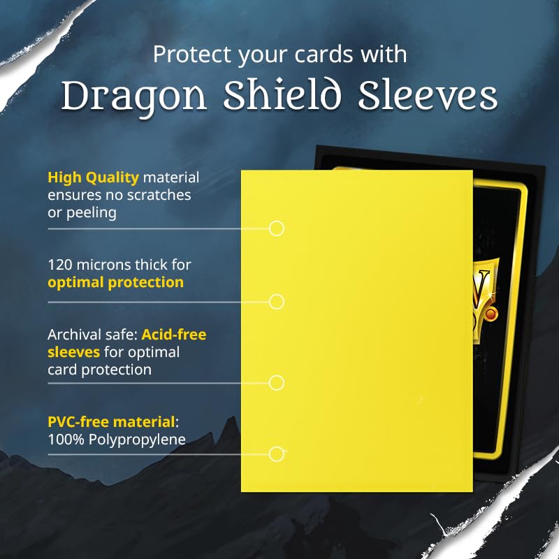 Dragon Shield Sleeves Classic Blue (100) – 63×88 mm, 120 μm, Archival Safe