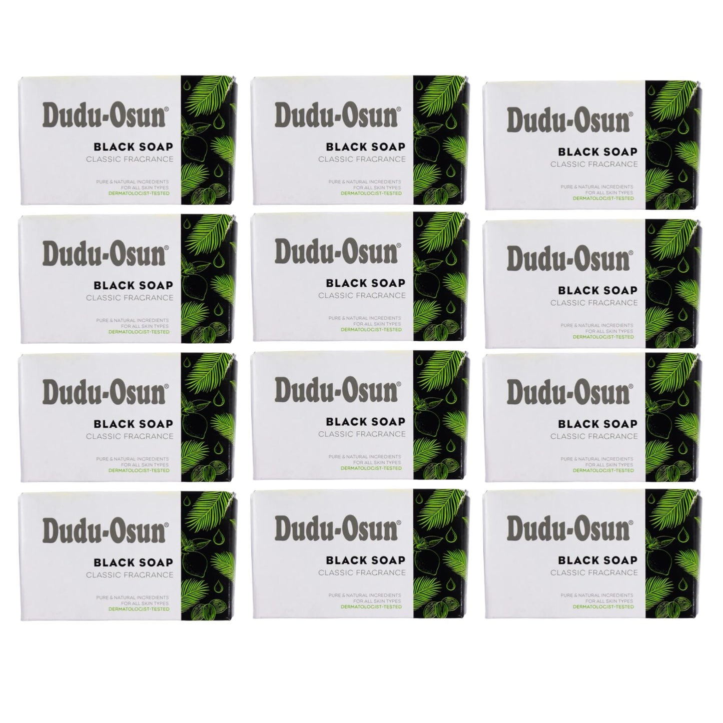 Dudu-Osun Black Soap 12-Pack – Classic Fragrance, Natural Cleanse