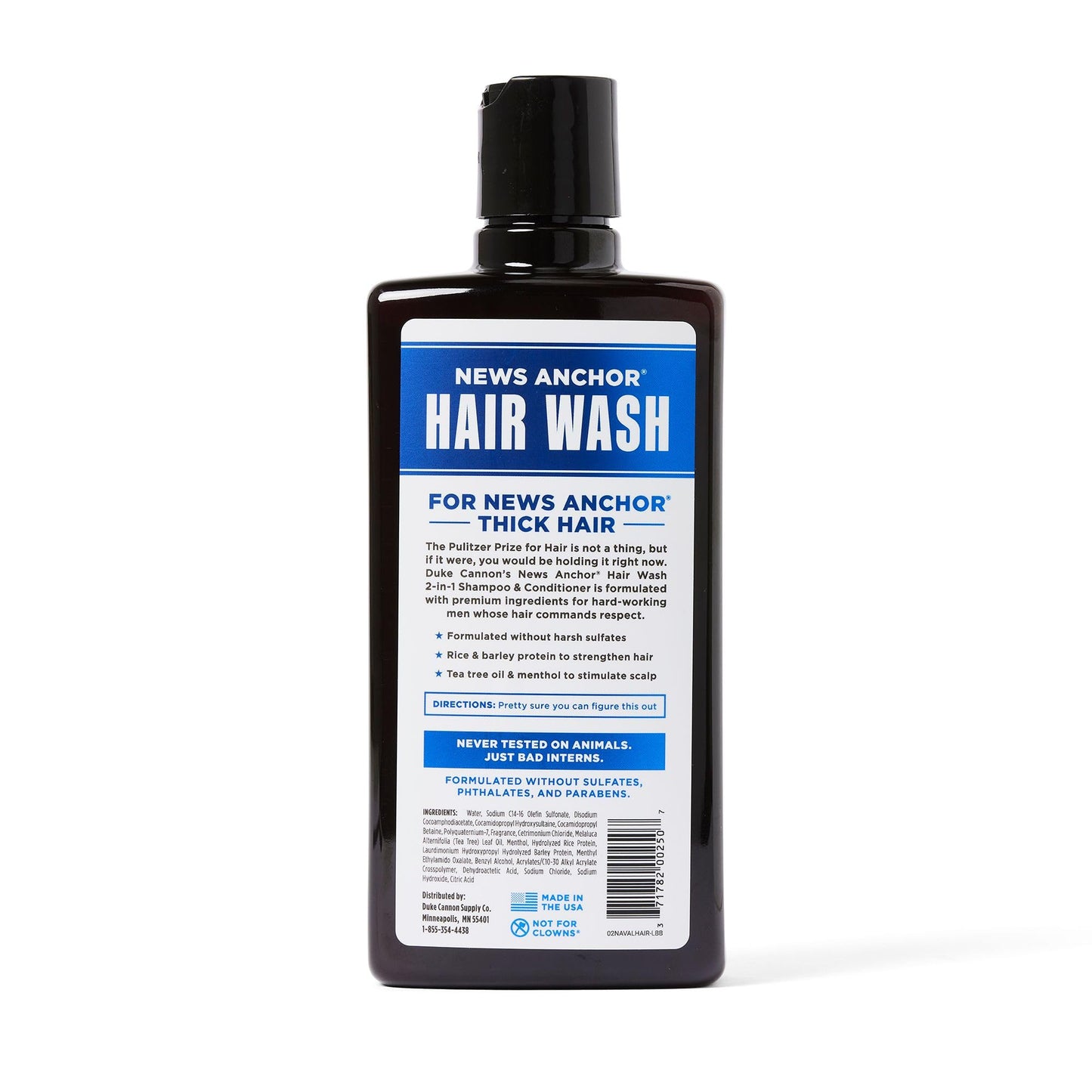Duke Cannon News Anchor 2-in-1 Hair Wash – Naval Diplomacy, 14 oz