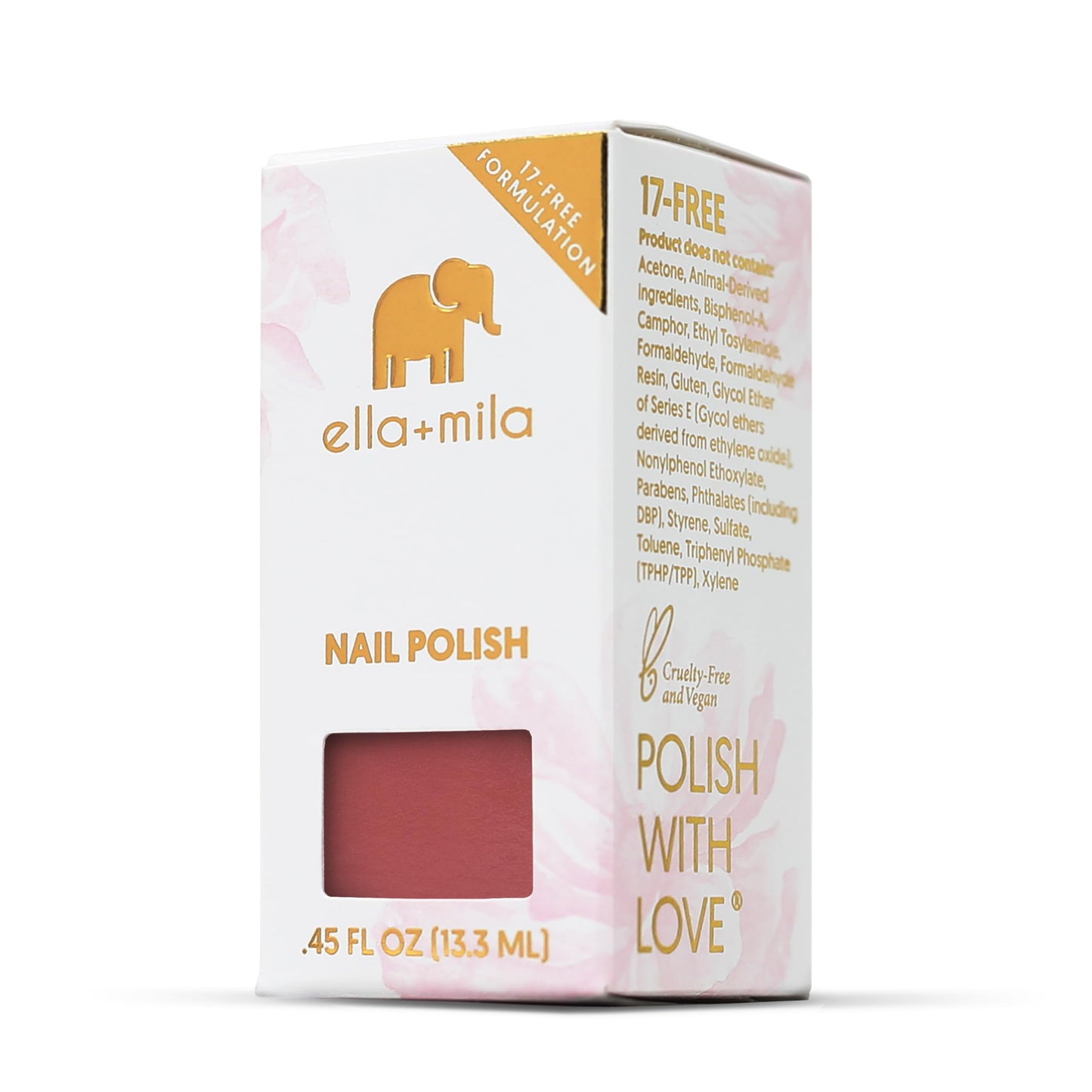 ella+mila Sixth Fix Pink Nail Polish – Quick Dry, Chip-Resistant, Long-Lasting (0.45 fl oz)