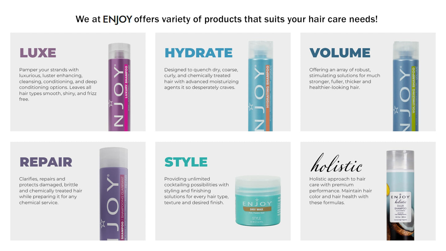Enjoy Texture & Volume Spray for Curly Hair – Anti-Frizz Conditioning Detangler | 3.4 Fl Oz