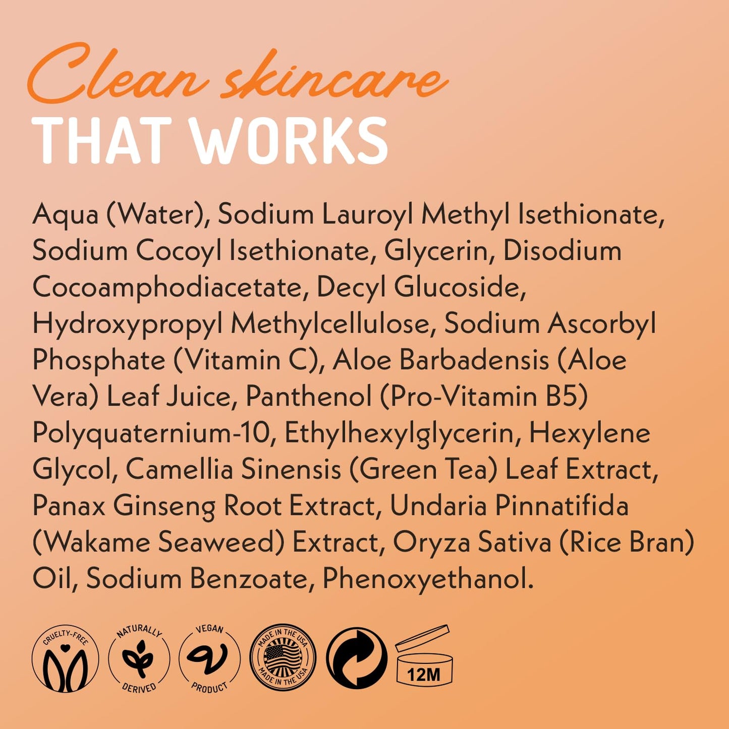 Eve Hansen Vitamin C Cleanser - 8 oz Gentle Face Wash for Uneven Tone, Age Spots & Fine Lines