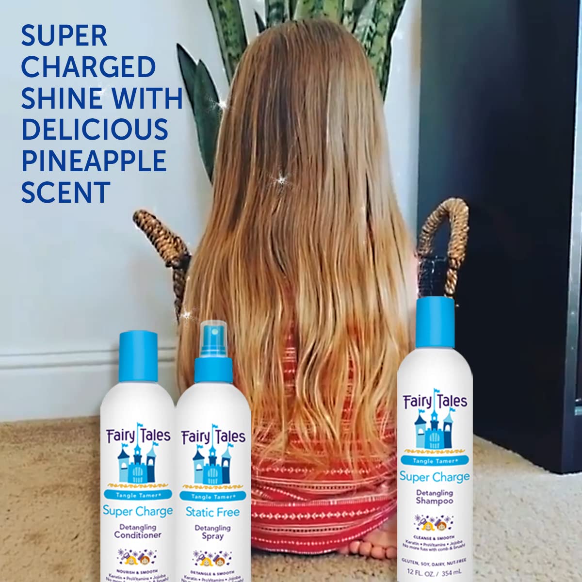 Fairy Tales Tangle Tamer Detangling Shampoo & Conditioner for Kids – Ultra Moisturizing, Anti-Frizz – Paraben & Sulfate Free (12 oz, 2 pack)