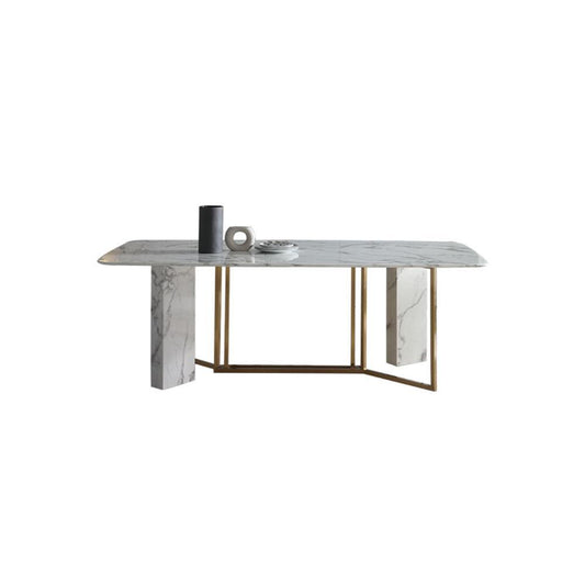 FenX Dining Table, Dining Table, Sintered Stone And Gold