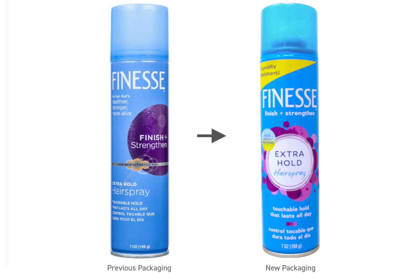 Finesse Finish + Strengthen Hairspray – Extra Hold, 7 oz (Pack of 5)