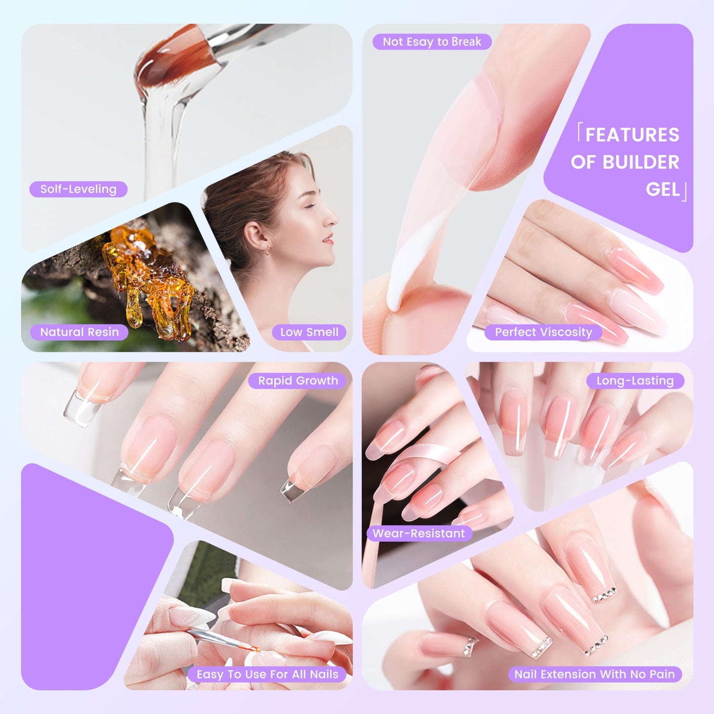 Finger Secret 60g Pink Builder Gel – Durable Hard Gel for 3D Nail Extensions & Nail Art (2.1oz)