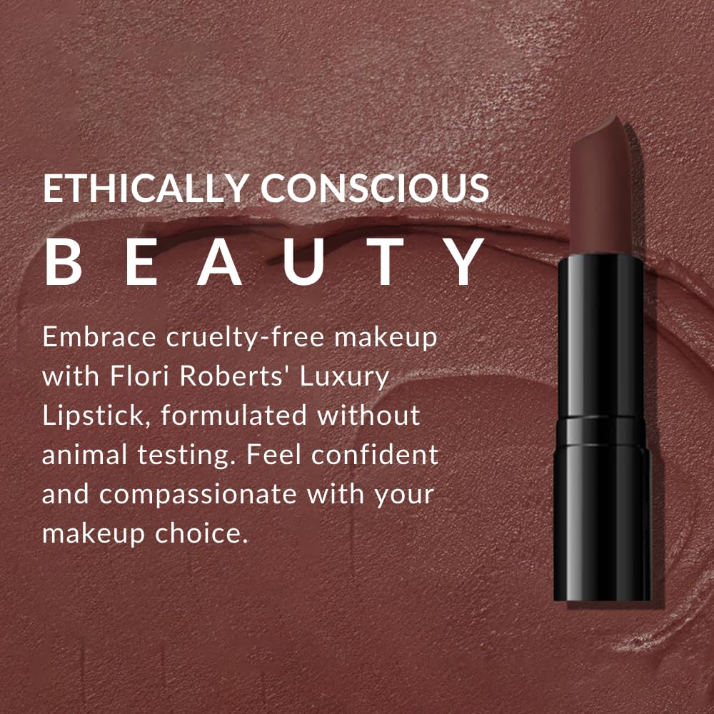 Flori Roberts Luxury Lipstick – Demi-Matte Color for Deep Skin Tones & Hydration