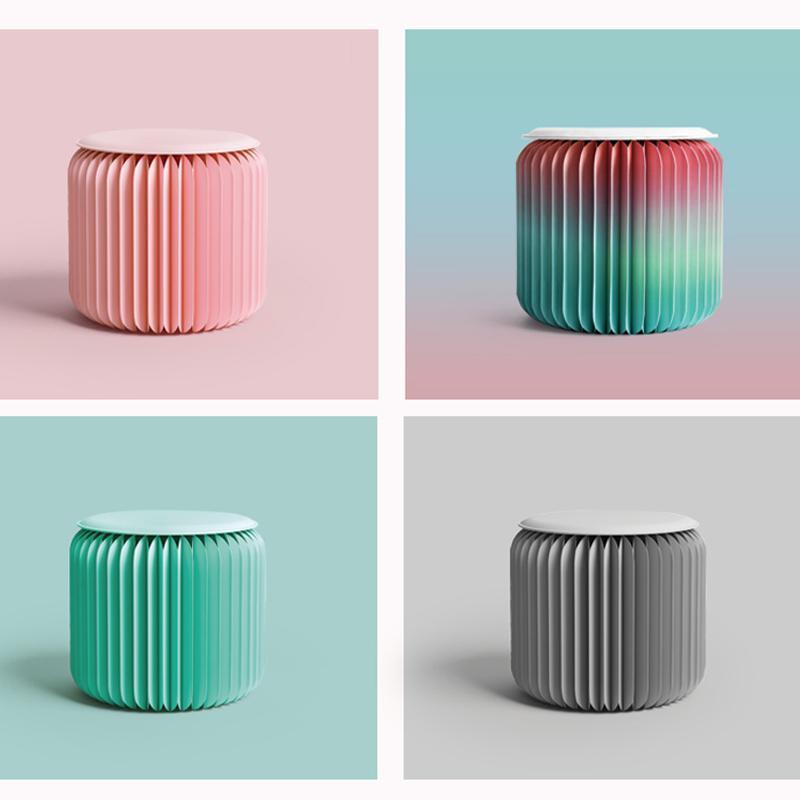 Pink Mini Accordion Stool