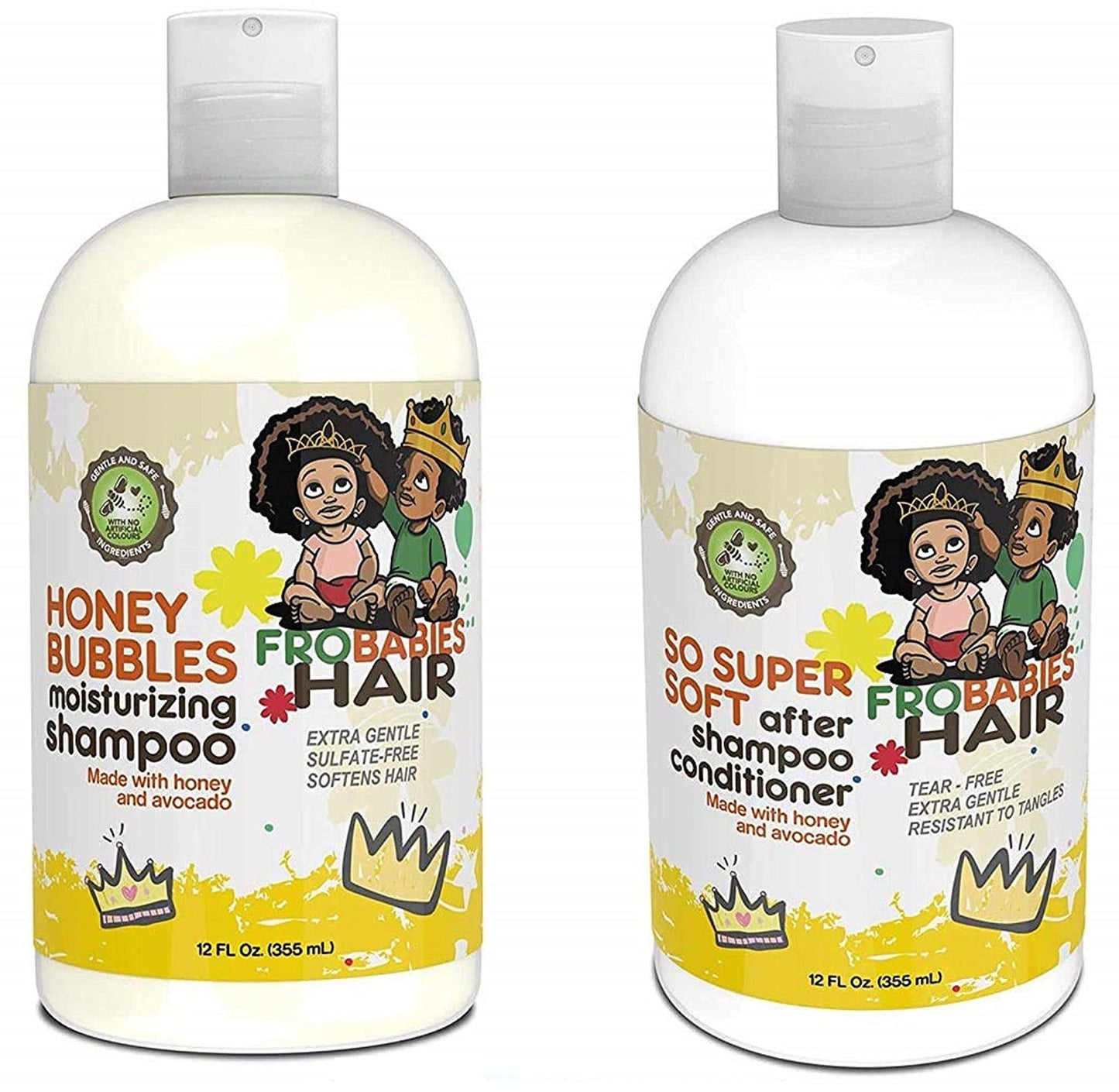 FroBabies Hair Honey Bubbles Shampoo & So Super Soft Conditioner – 12oz Duo