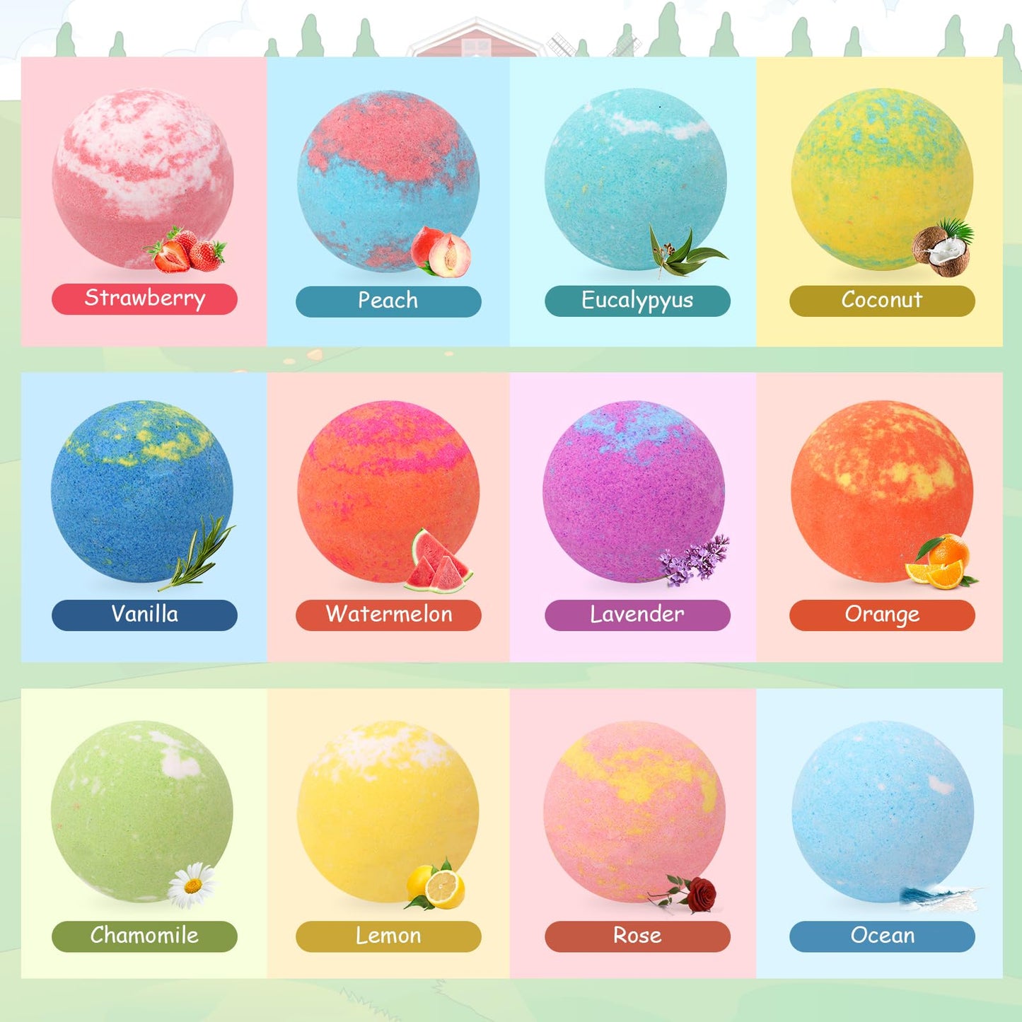 FUNCREVITY Kids Bath Bombs with Toys Inside – Safe Handmade Bubble Bath