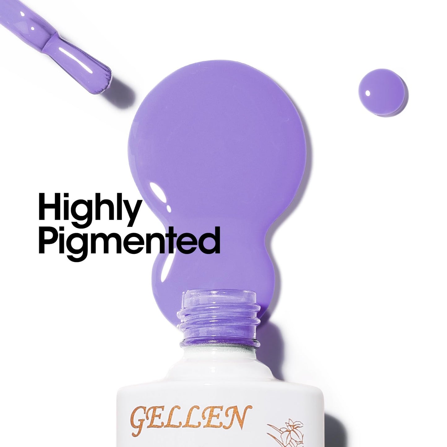 GELLEN Gel Nail Polish Set — 6 Colors: Royal Purple, Pink, Lavender for DIY Manicure