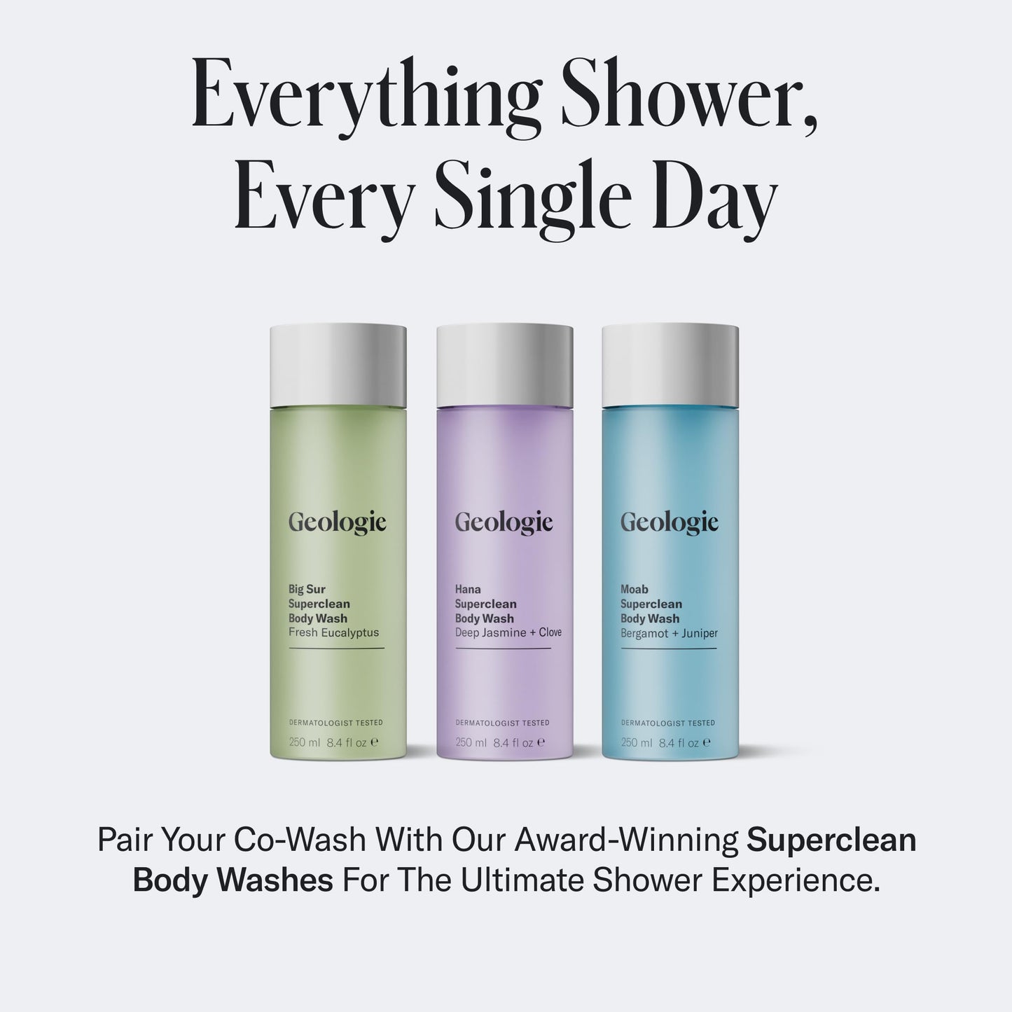 Geologie Cooling Hair Co-Wash – 4-in-1 Cleanser, Conditioner, Mask & Serum | Tea Tree, Aloe Vera, Squalane & Vitamin B5 | Eco-Friendly Pouch