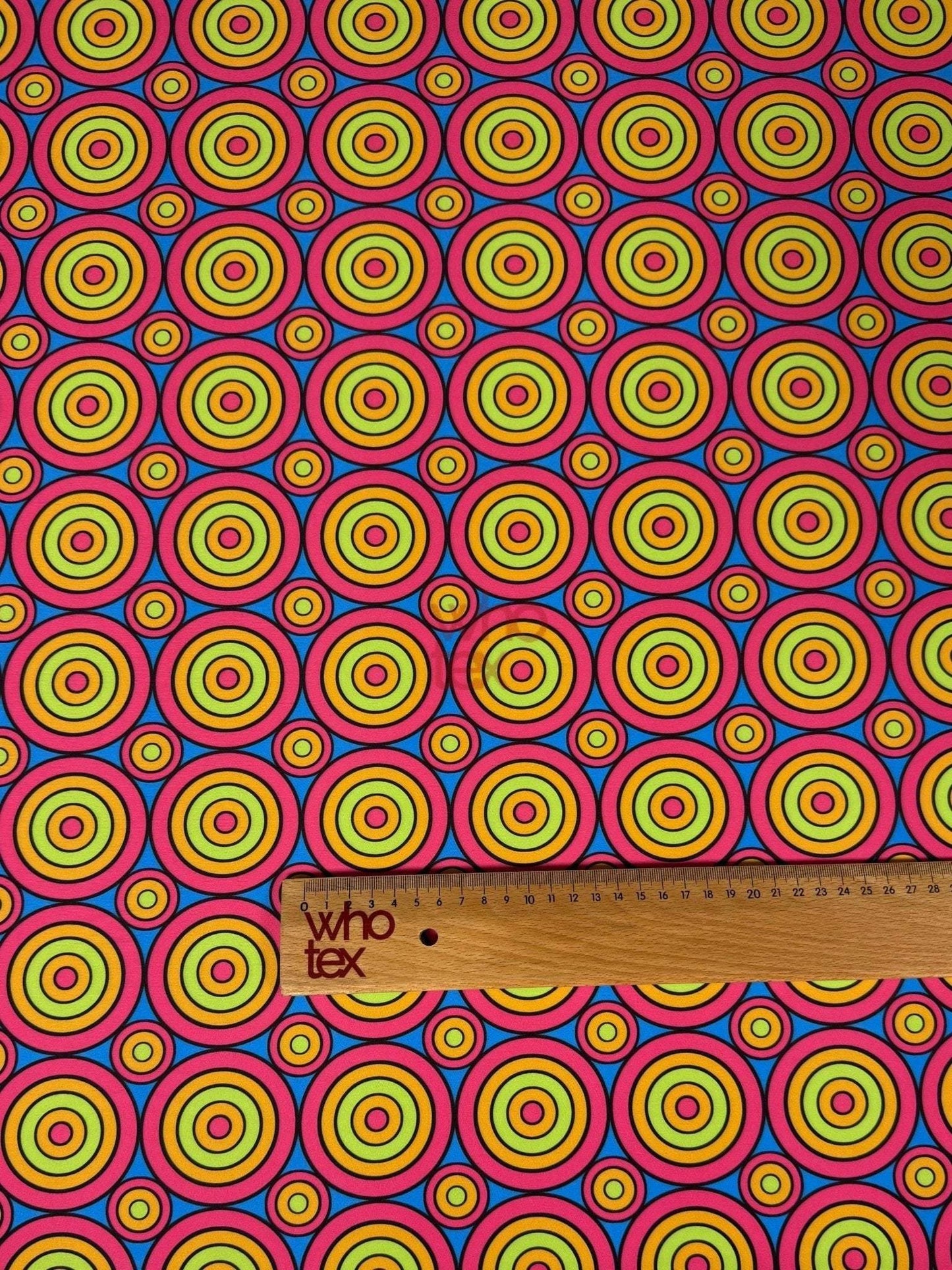 Colorful Geometric Circles Print Fabric by Metre