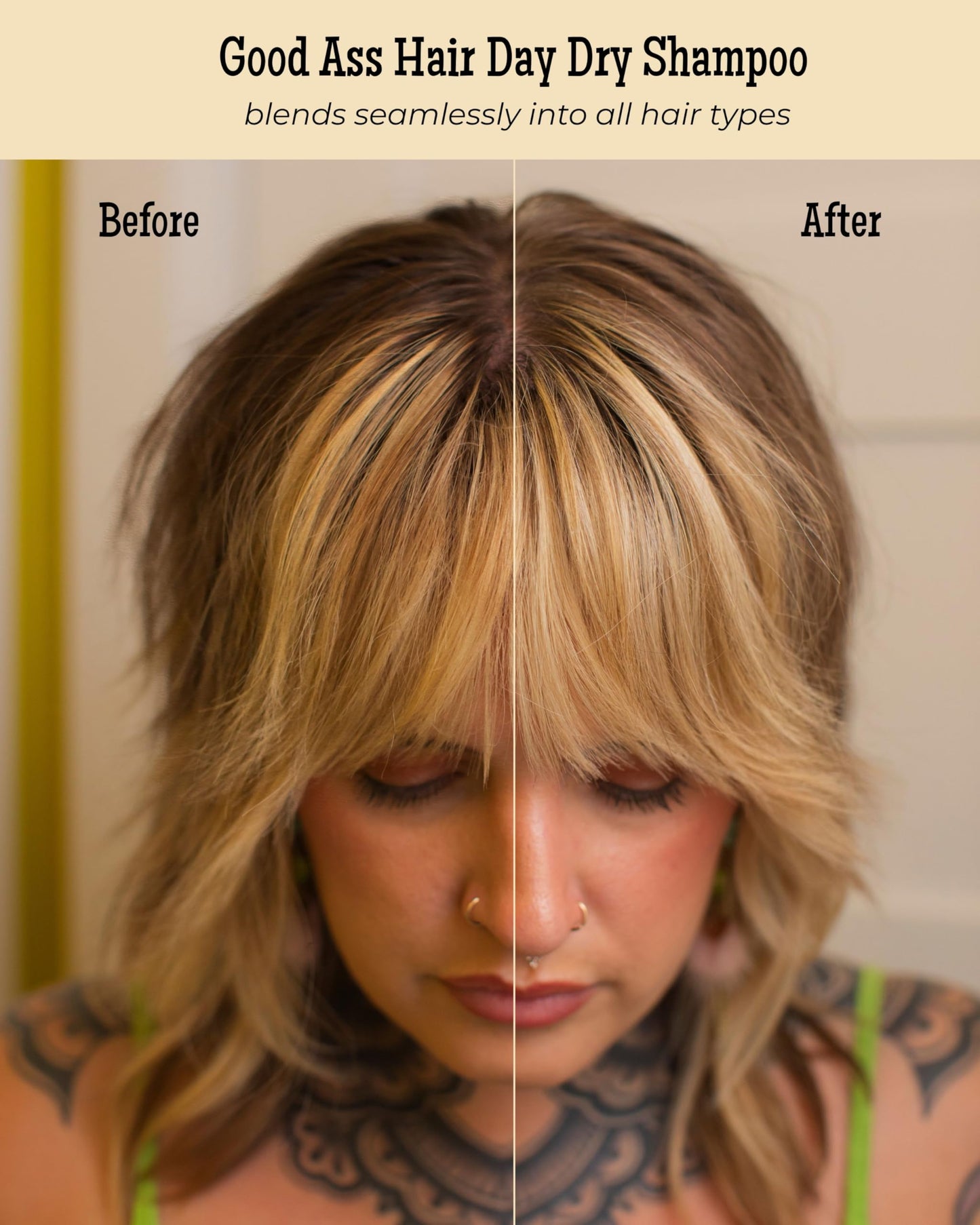 Good Ass Hair Day Dry Shampoo Powder (Dark) – Non-Aerosol, Talc-Free, Vanilla Scent