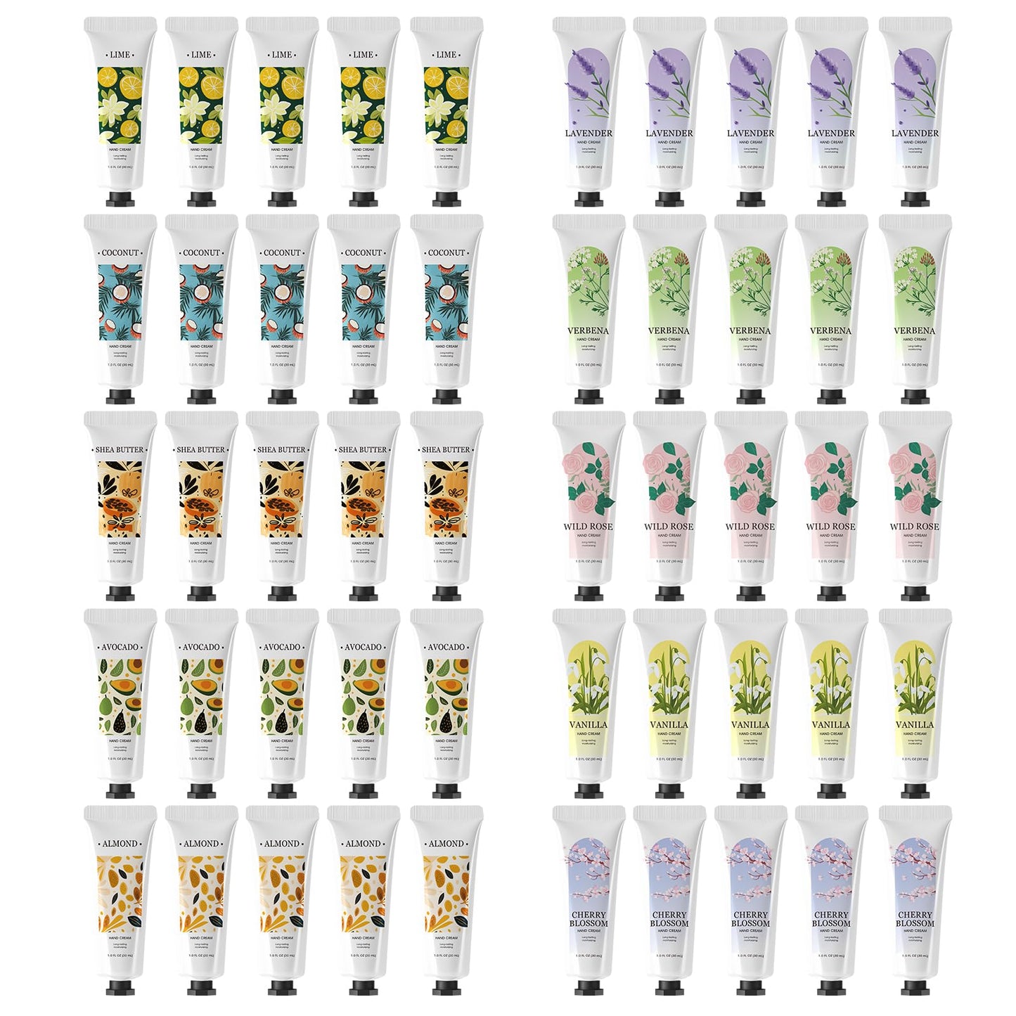Green Canyon Spa Hand Cream 50-Pack – Mini Travel Lotions, 10 Scents