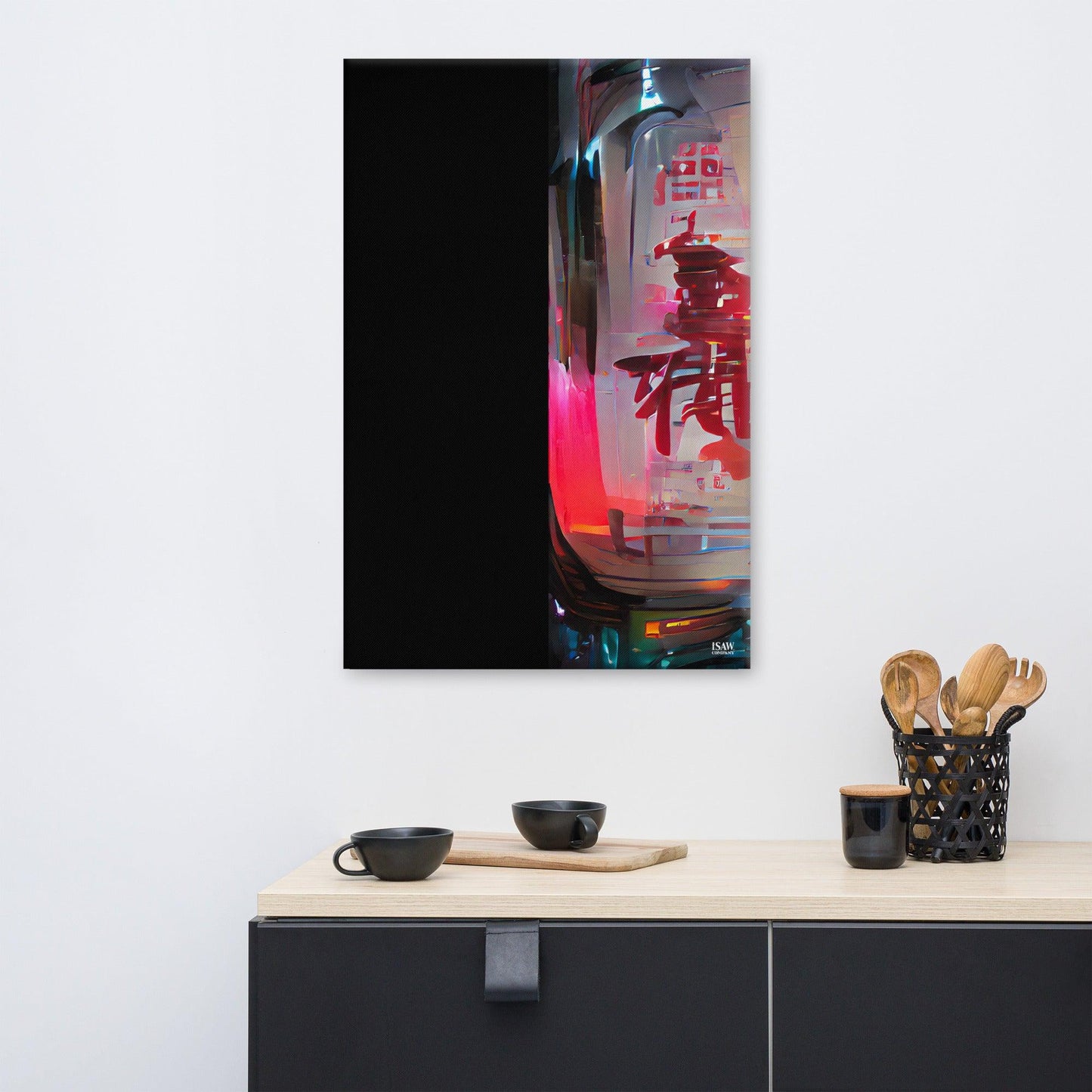 Half Black Half Báijiǔ - Canvas Print