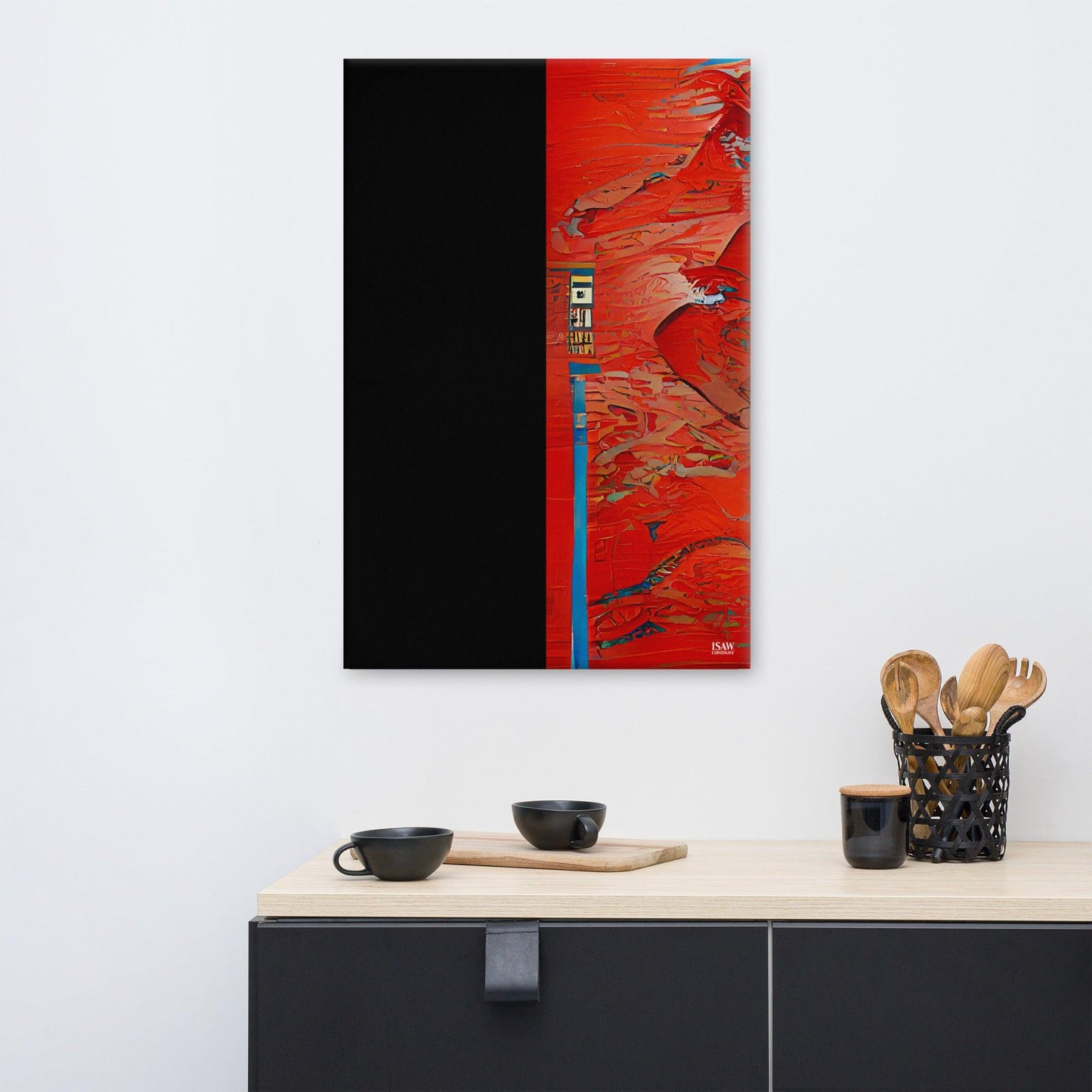 Half Black Half Hónghǎi - Canvas Print