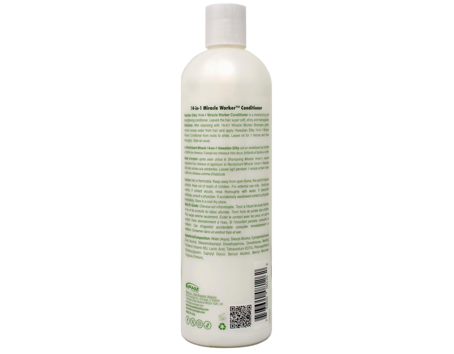 Hawaiian Silky Miracle Worker 14-In-1 Conditioner 16 oz (474 ml) – Pack of 2 | Multi-Use Hair Care