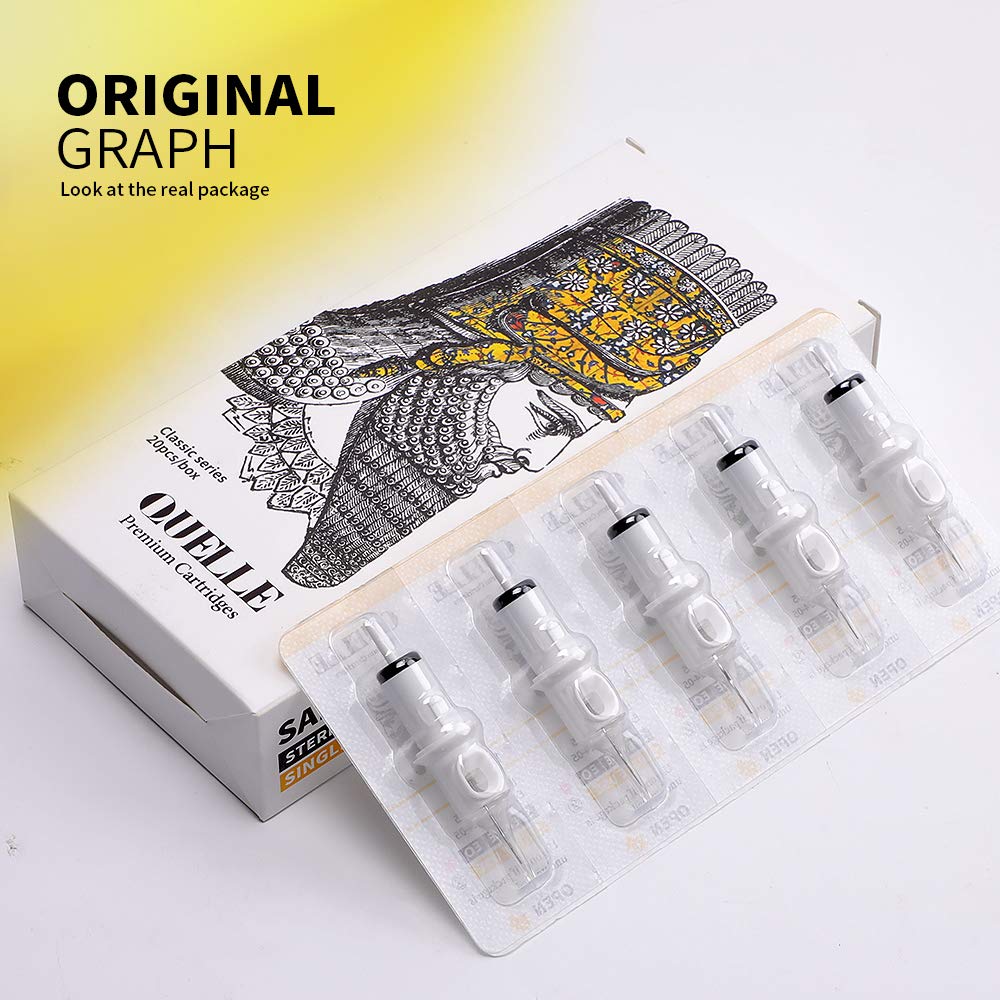 HAWINK Tattoo Cartridges #10 Bugpin 9 Magnum M-Taper – 20-Pack with Membrane (EN05S-20-1009M1)