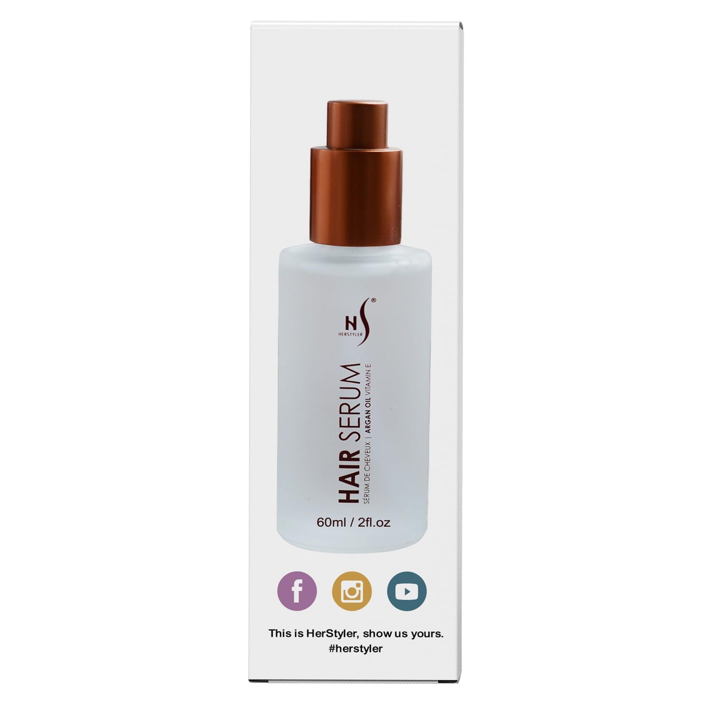 Herstyler Argan Oil Serum for Natural Shine | Anti-Frizz Hair Serum for Damaged Tresses (Pack of 2)
