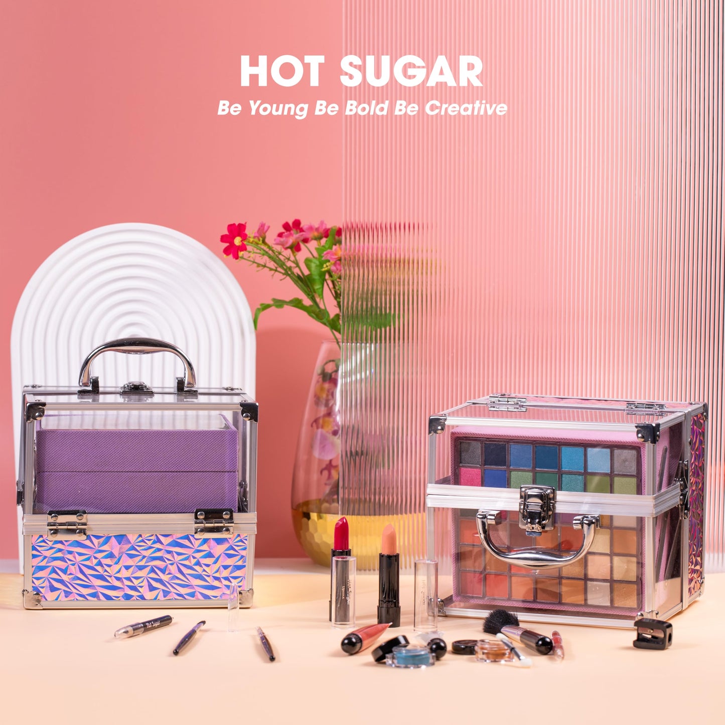 Hot Sugar Teen Makeup Kit for Girls 13-15 (Pink) – 42-Piece All-in-One Gift Set