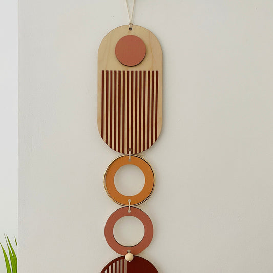 Bauhaus Wall Art - Geometric Artwork - Minimal Home Decor - Slim Centre Piece Art - Long Wall Tapestry - Gift For Interiors Lover