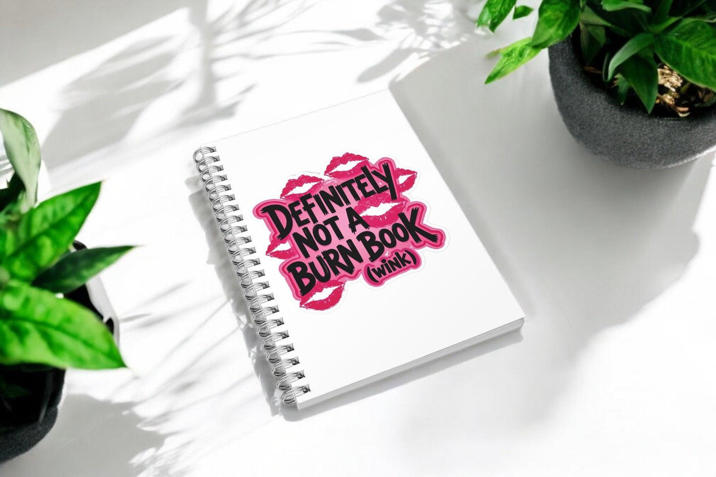 Definitely Not A Burn Book (Wink) Lined A5 Notebook