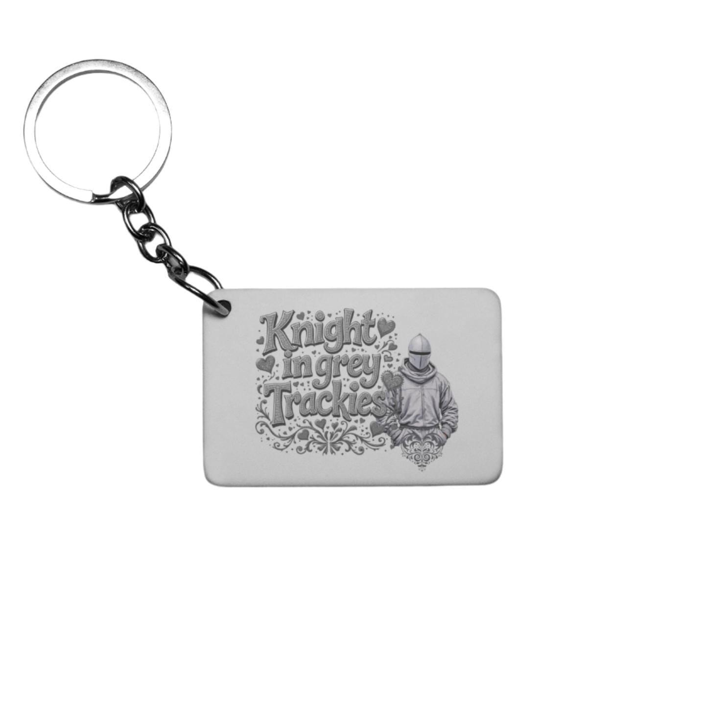 Knight In Grey Trackies Keyring