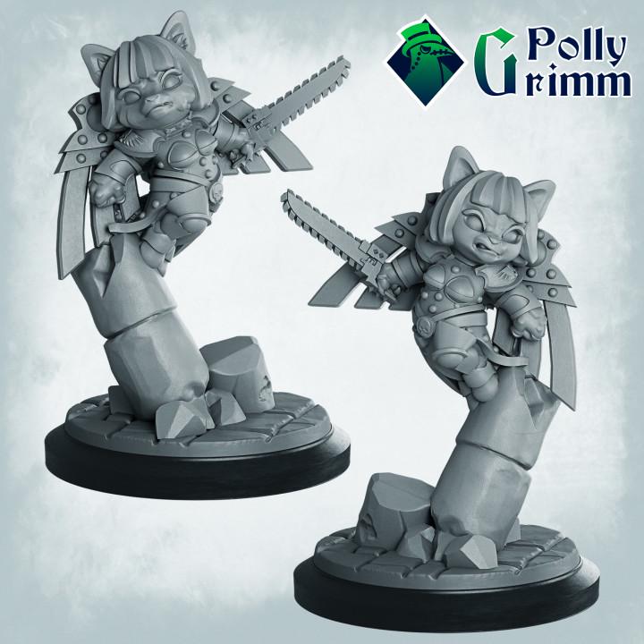 Battle Sisters of furry - Fantasy historic miniatures for tabletop games. 28mm / 32mm Resin Figures for RPG