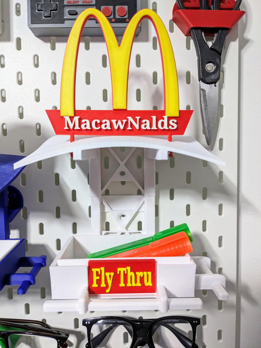 MacawNalds Fly Thru Bird Feeder: Cage & Aviary Seed Tray, Ikea Skadis Compatible
