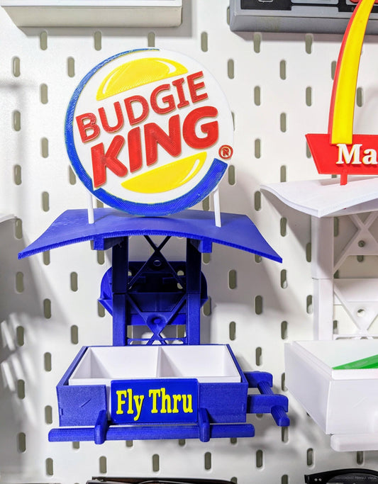 Budgie King Fly Thru Bird Feeder: Cage & Aviary, Ikea Skadis Compatible