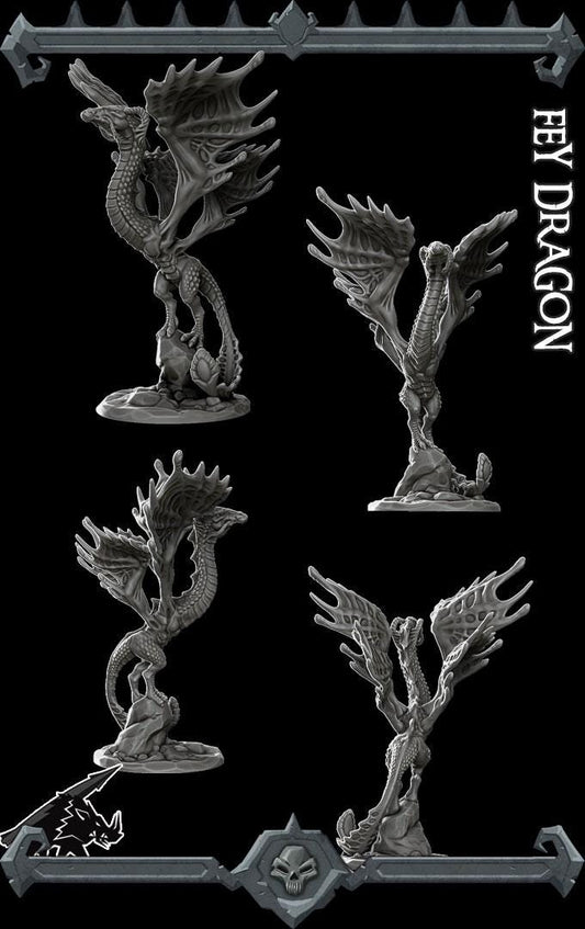 Fey Dragon | Dragonkin Collection | Rocket Pig Games | Miniatures for tabletop games. 28mm to 32mm Resin for RPG, D&D, TTRPG