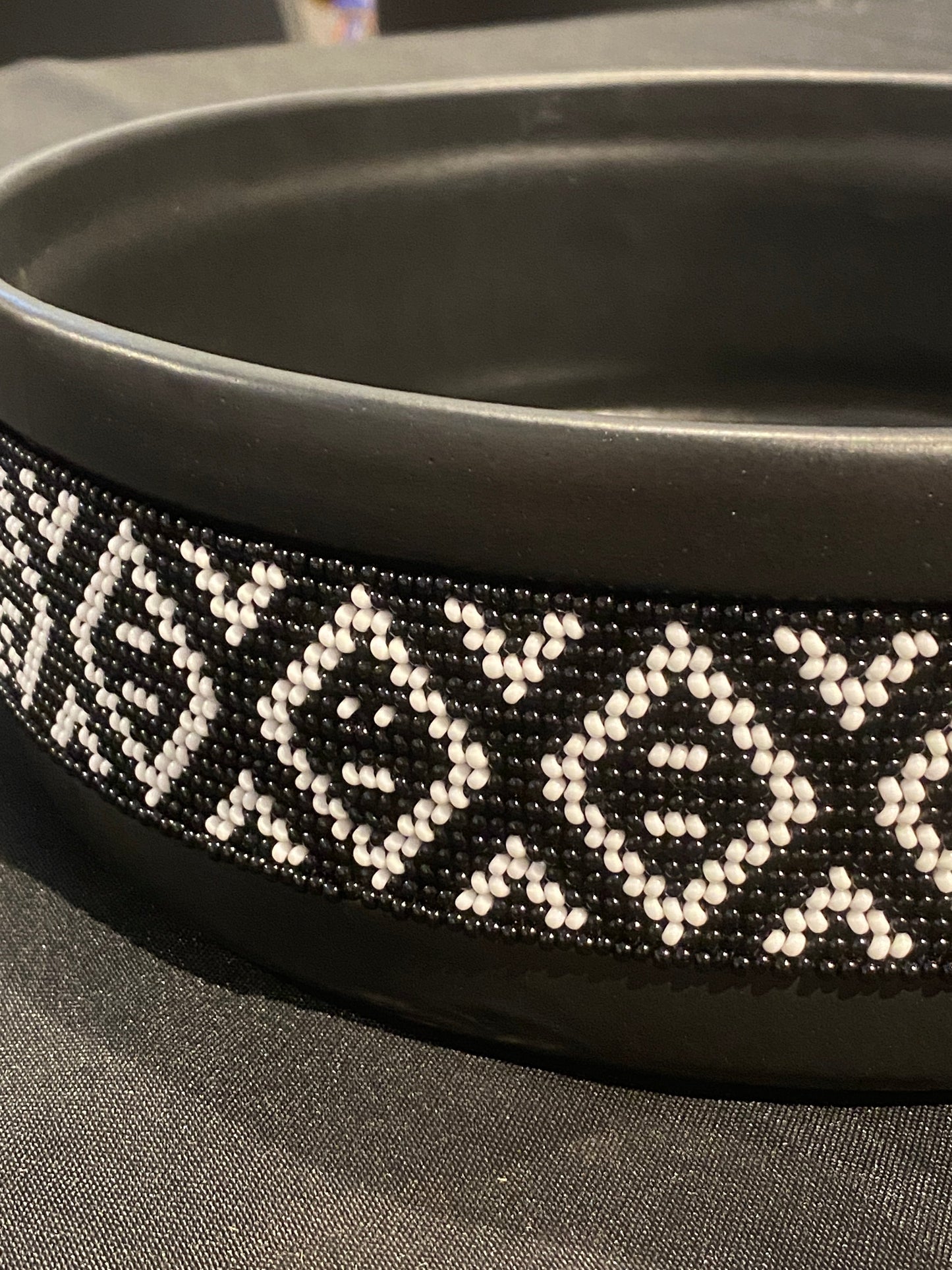 Contemporary Ceramic Beaded Bowl