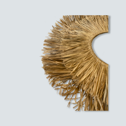 Raffia mirror - M