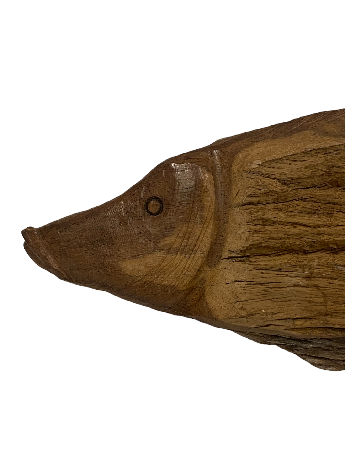 Driftwood Hand Carved Fish - (11.1) Sml