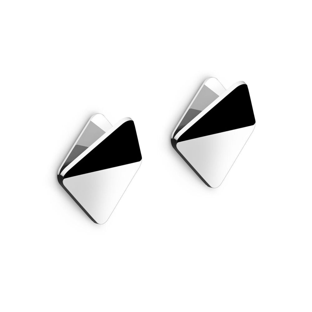 Zack Olfo Polished Stainless Steel Towel Hook Set | Self-Adhesive | Set of 2
