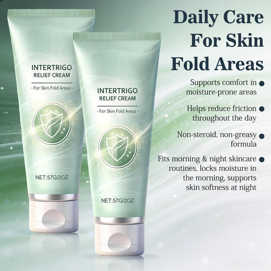 2Pcs Intertrigo Relief Cream – Skin Fold Barrier, Fast-Drying Non-Greasy (2 oz)