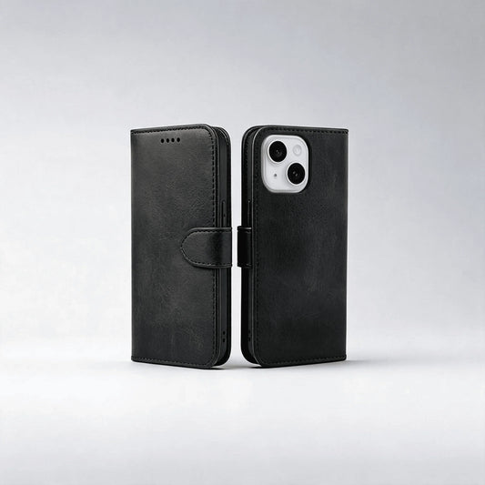 iPhone 14 Series Book Flip Case Leather Wallet