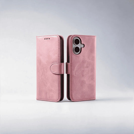iPhone 16 Series Book Flip Case Leather Wallet