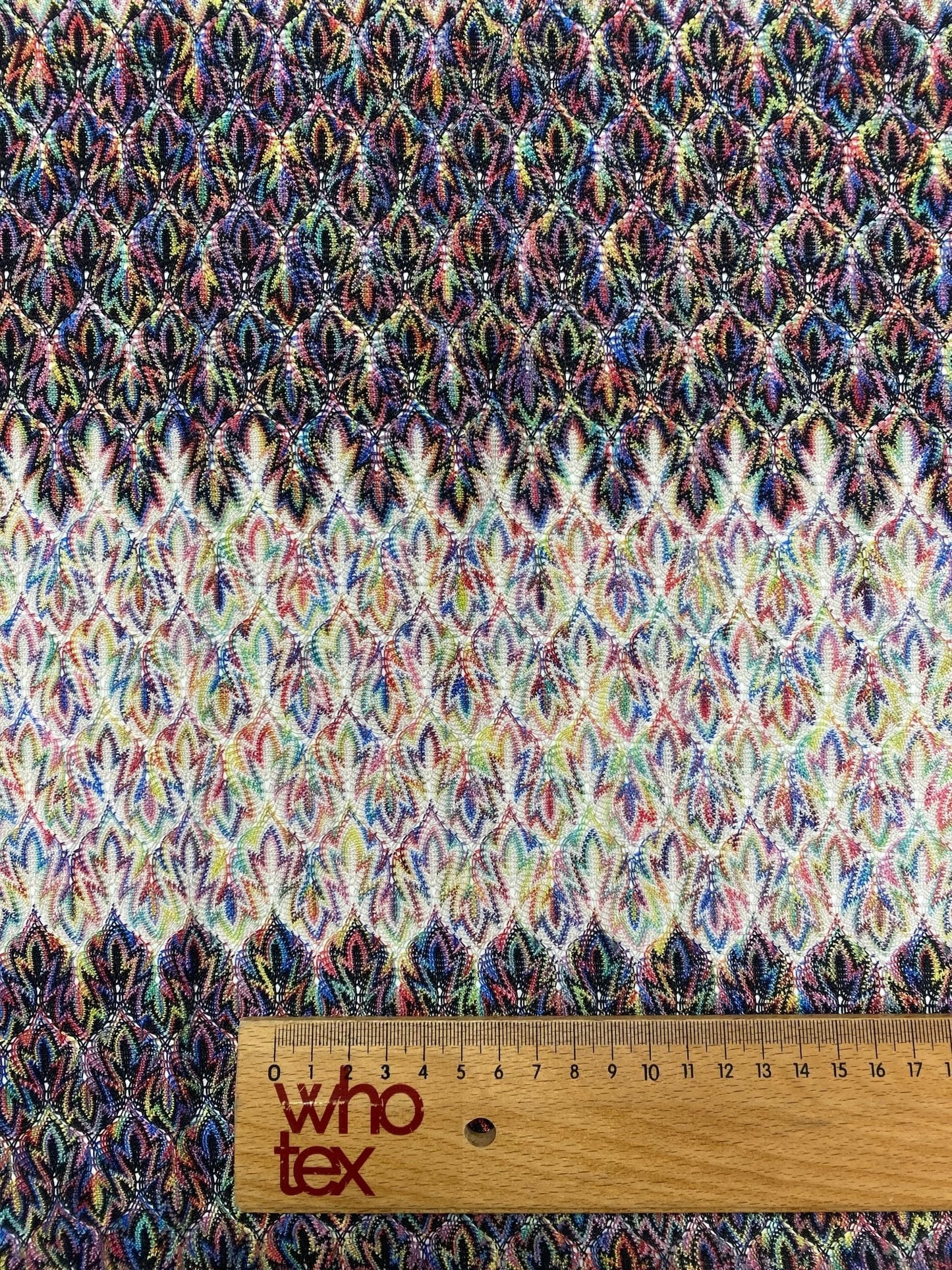 Iridescent Multicolour Mesh Knit Fabric by the Metre