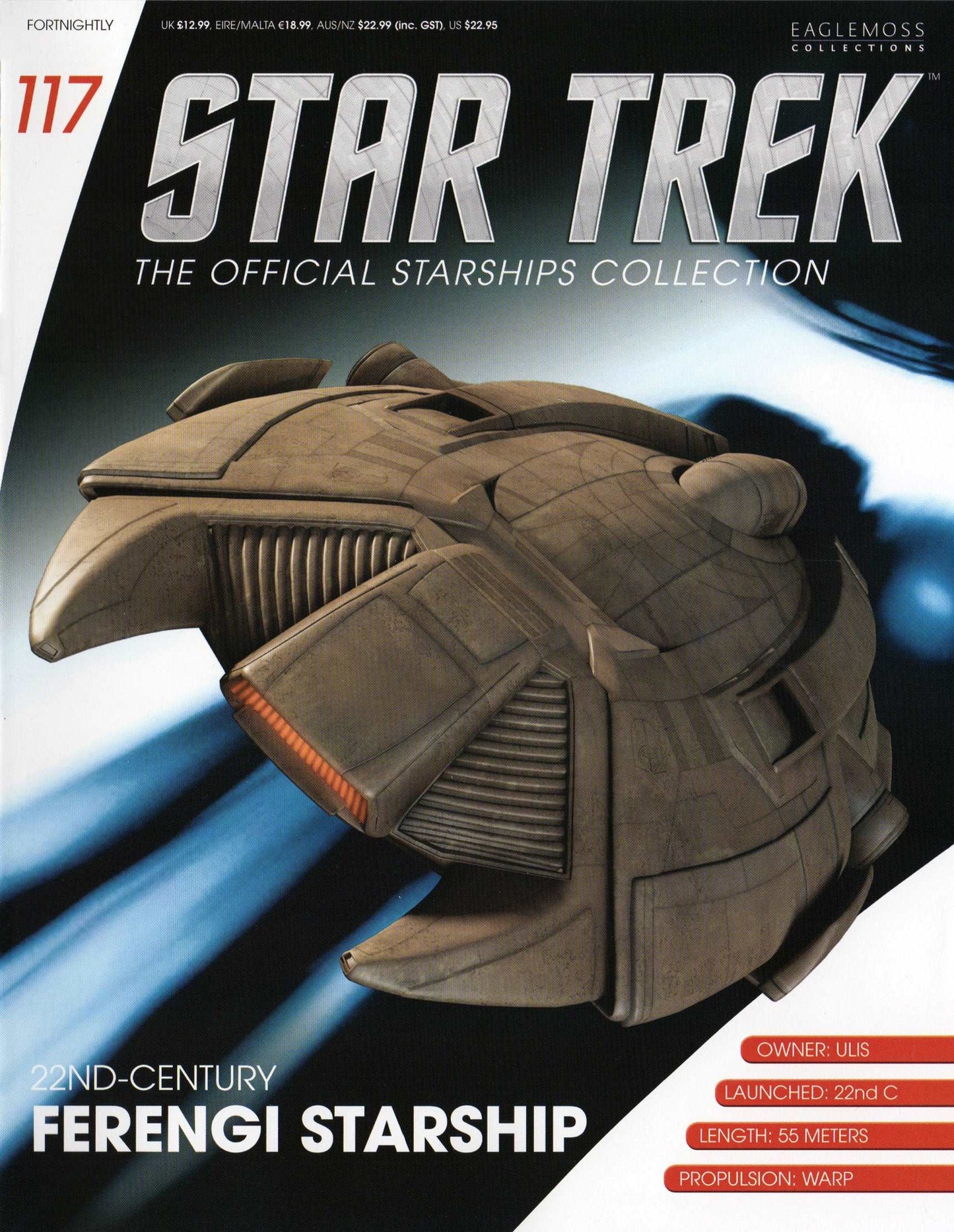 #117 22nd Century Ferengi Starship Model Die Cast Ship (Eaglemoss / Star Trek)
