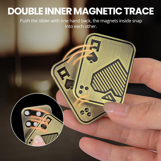 ITOKEY Fidget Toys for Adults — Magnetic Slider & EDC Poker Cards for Stress Relief