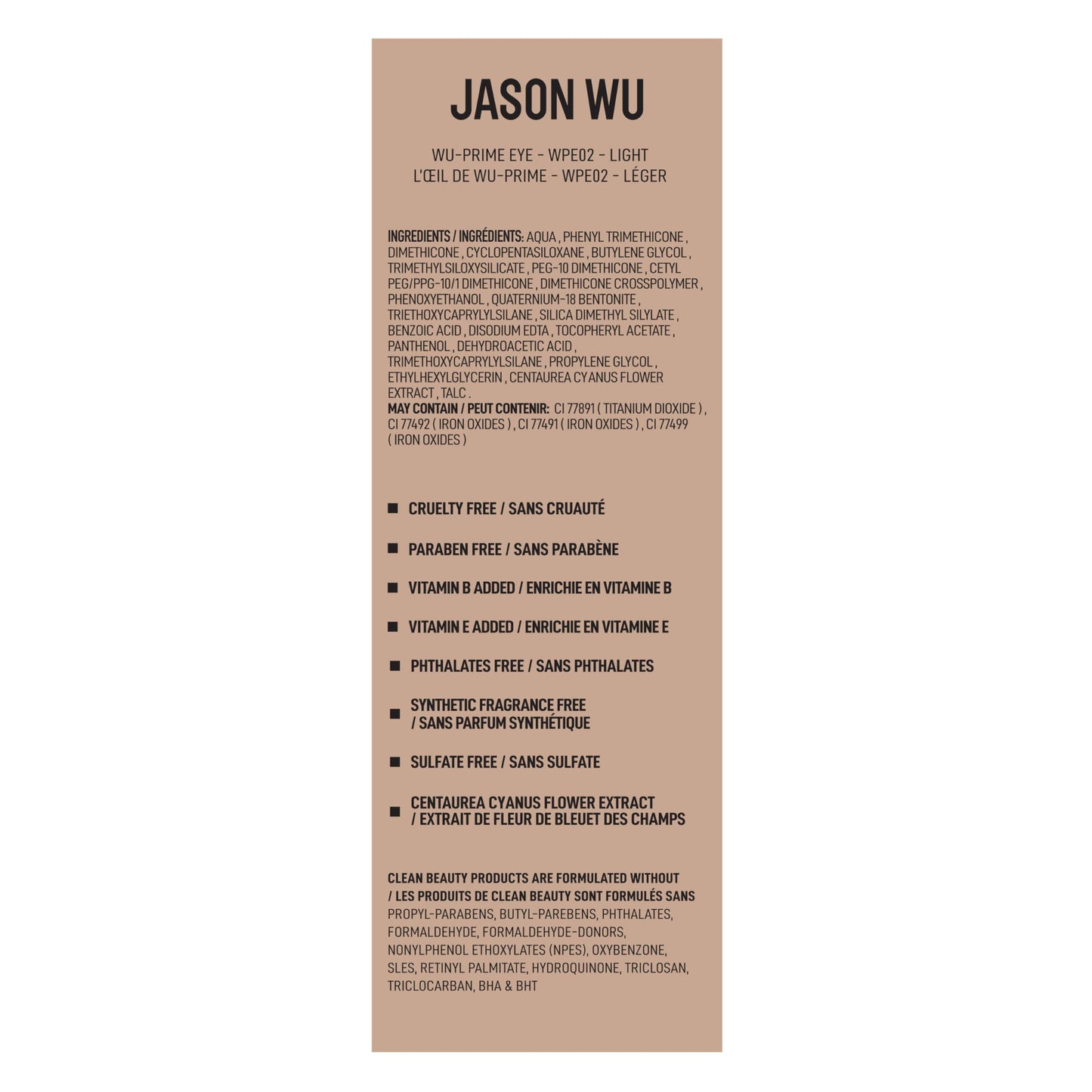 Jason Wu Beauty Wu Prime Eye – Full-Pigment Eyeshadow Base (9.9ml) Light