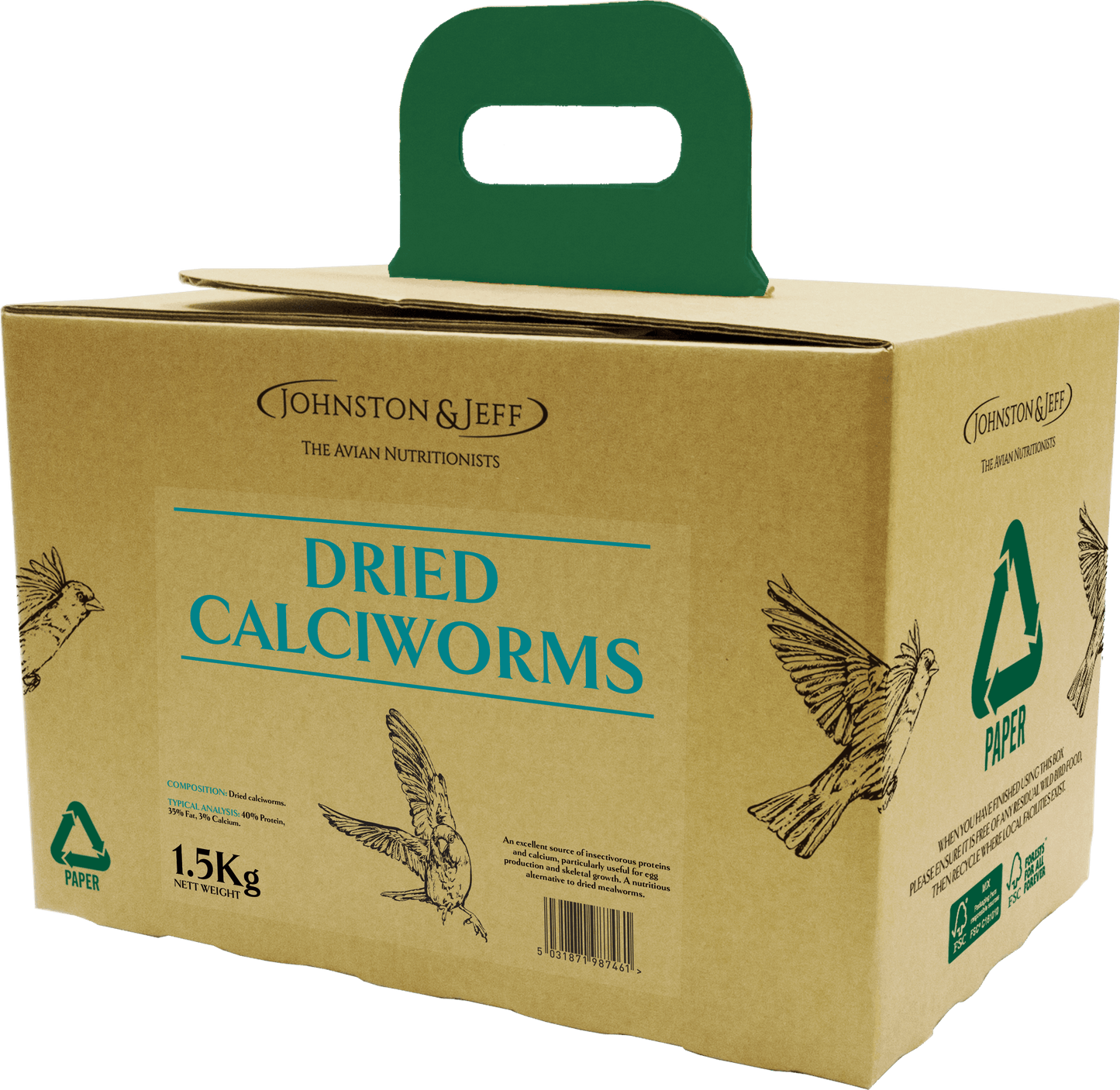 Johnston & Jeff Dried Calciworms in EcoBox