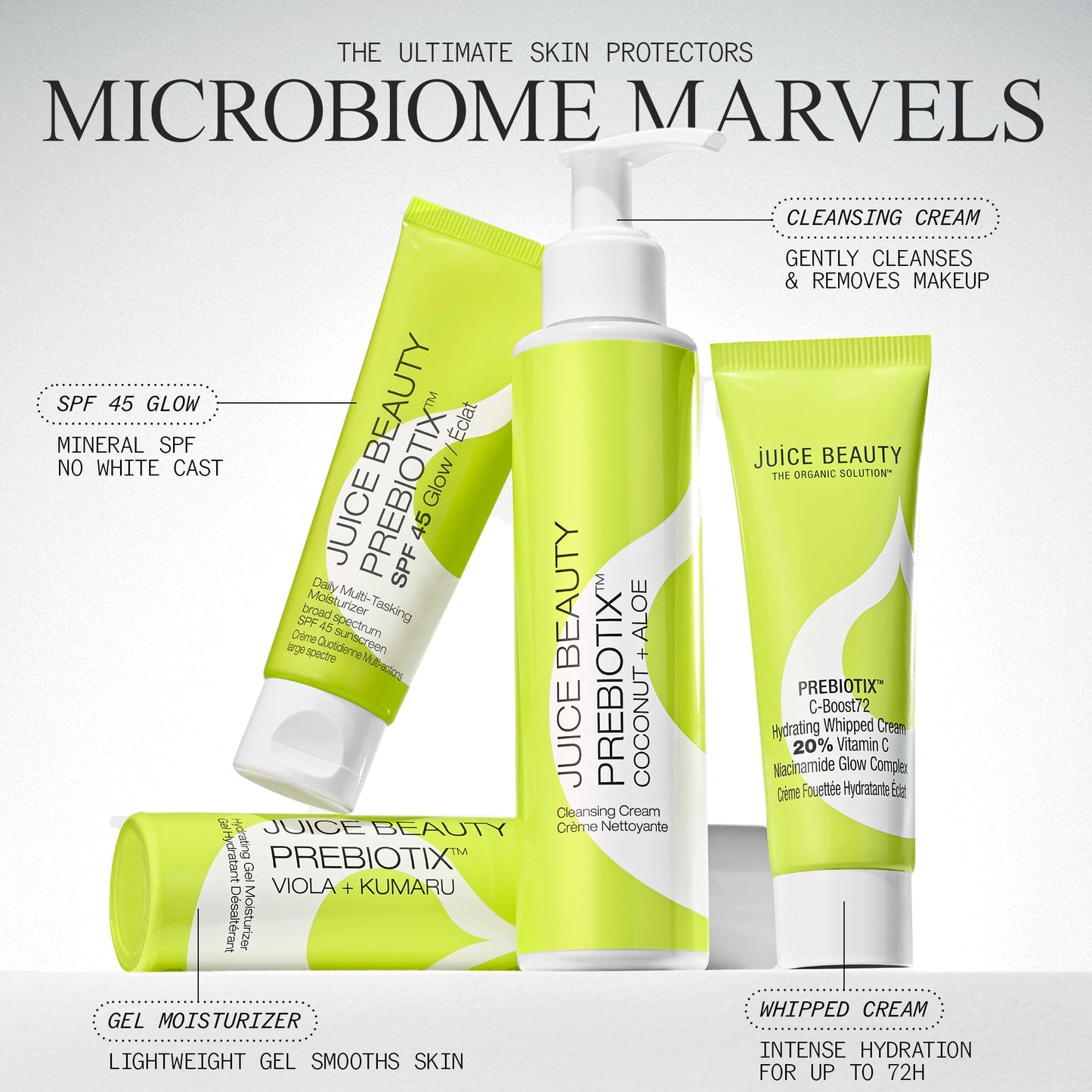 Juice Beauty PREBIOTIX C-Boost72 Hydrating Cream – 20% Vitamin C & Niacinamide, 50 mL