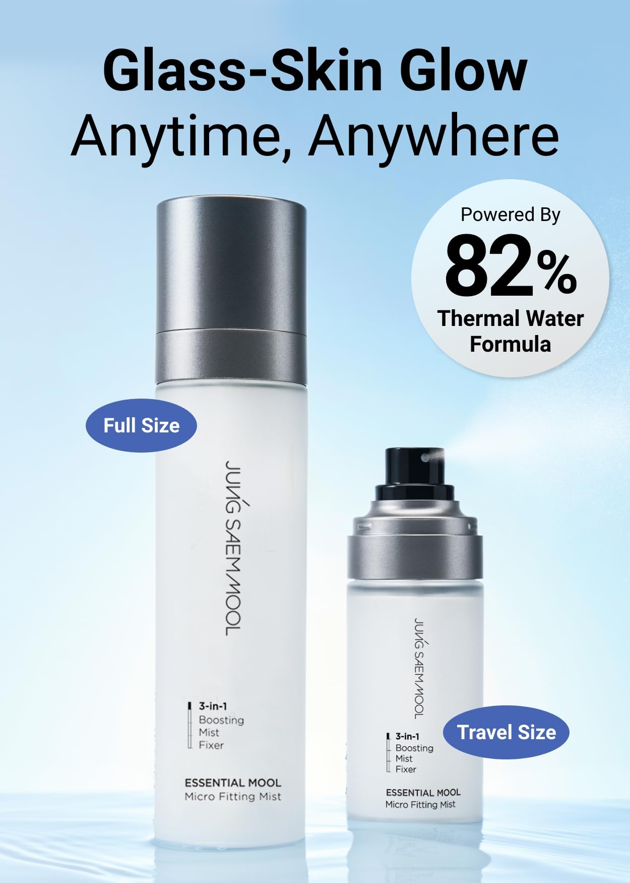 JUNG SAEM MOOL Essential Mool Micro Fitting Mist | Micro-Fine Setting Spray & Hydrating Primer