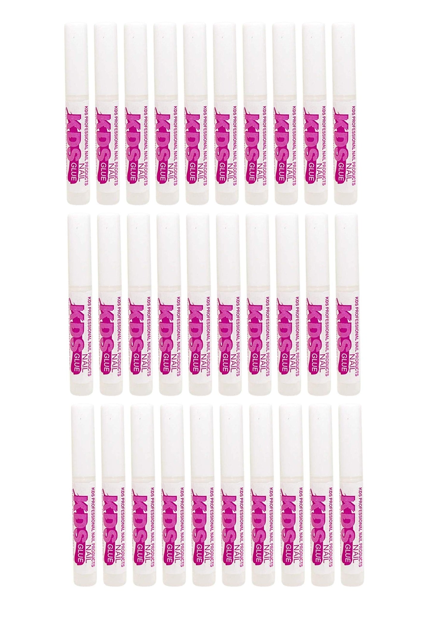 KDS Nail Tip Glue – 30 pcs, Strong White Adhesive for Acrylic Nails Tips